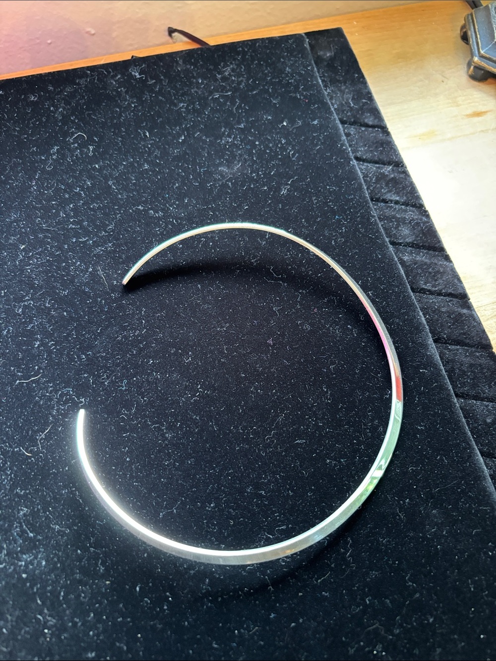 Minimalist Silver Open Bangle Necklace - Women Jewelry